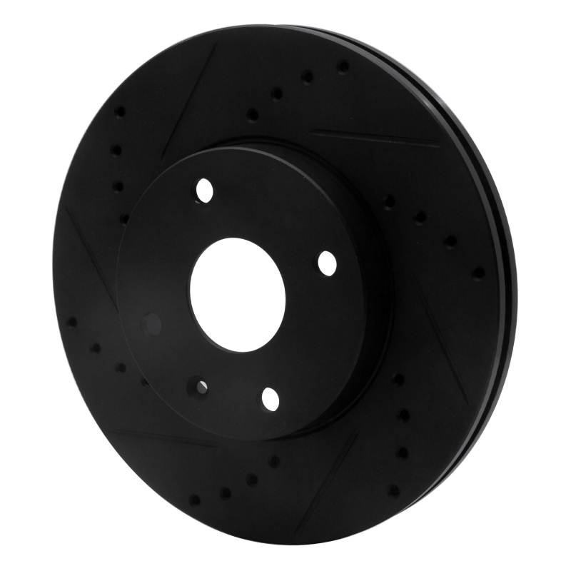 Chevrolet Epica Brake Rotor (1) - Front Left - R1 Concepts - Drilled & Slotted - Black - `04-`10